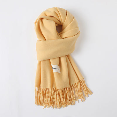 Bufanda de Cachemira Artificial con Borlas - Abrigo Cálido para Otoño e Invierno - Image 9
