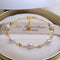 Pulsera Doble Ajustable de Perlas de Agua de Mar en Oro 18k