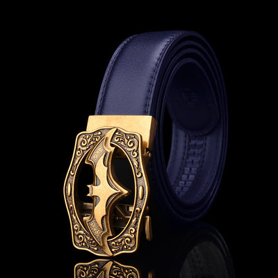 Cinturón Casual para Hombre con Hebilla Automática Estilo Murciélago Vintage - Image 8