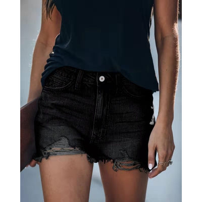 Shorts Vaqueros Rotos con Flecos Estilo Sexy - Image 8