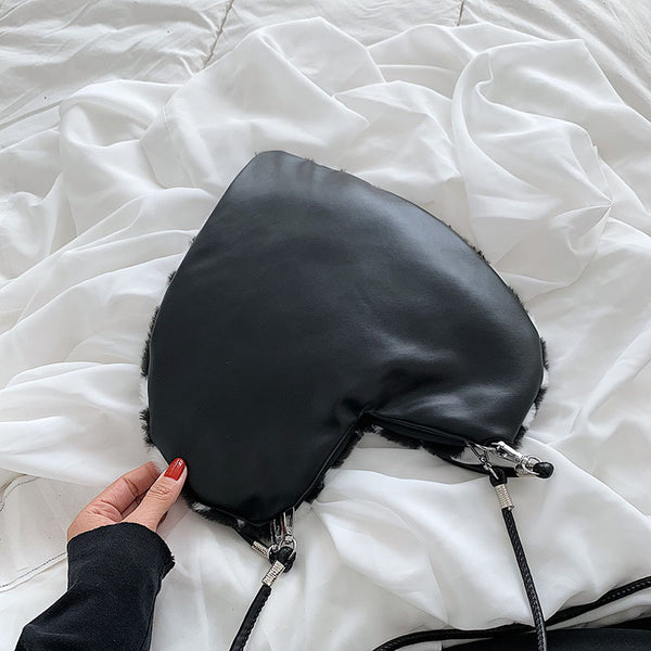 Bolso Peluche Love Lattice Cuadros Ajedrez - Diseño Único