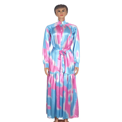 Vestido Camisero Estampado Digital con Cinturón Ajustable - Image 10