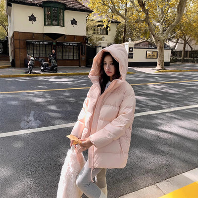 Abrigo Acolchado de Pato Blanco Largo Invierno Diseño Coreano Mujer - Image 7
