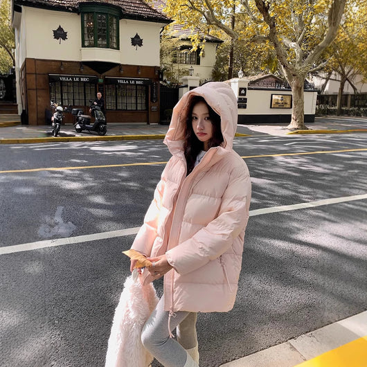 Abrigo Acolchado de Pato Blanco Largo Invierno Diseño Coreano Mujer - Image 7