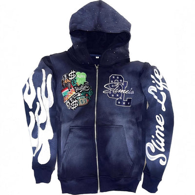 Sudadera con Capucha y Estampado Bordado para Hombre - Image 9