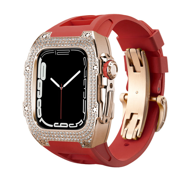 Correa de Reloj con Caja de Diamantes