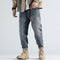 Calça Jeans Larga Retrô Estilo Operário Masculina Plus Size
