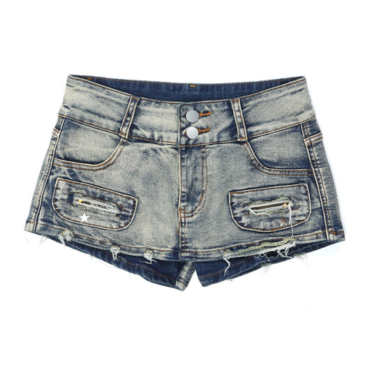 Pantalones Cortos Denim Lavado Efecto Adelgazante - Image 2