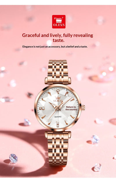 Reloj de Cuarzo para Mujer Diseño Geométrico Rombo - Image 20