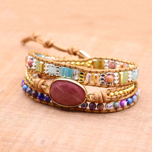 Pulsera Tejida a Mano con Cristales para Yoga y Meditación - Image 7