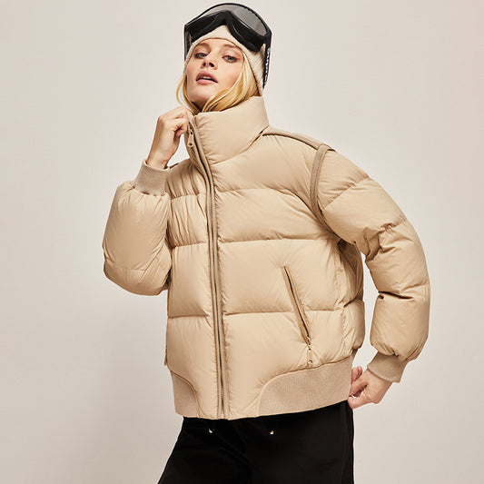 Abrigo de Invierno con Cuello Mao Grueso y Elegante - Image 2