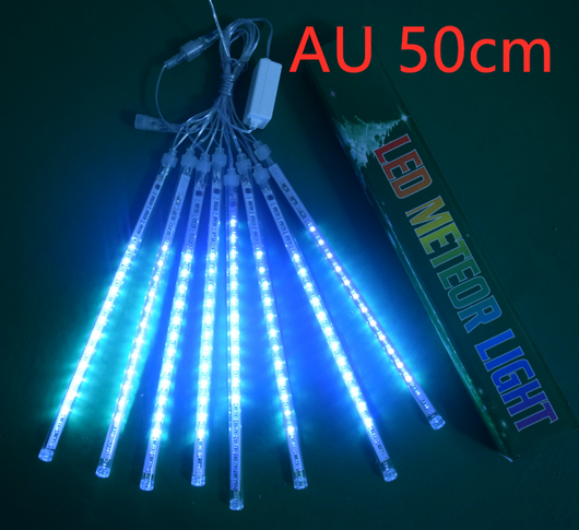 Luces LED Lluvia Meteoro Impermeables 30-50 cm, 8 Tubos, 100-240V con Fuente EU - Image 10