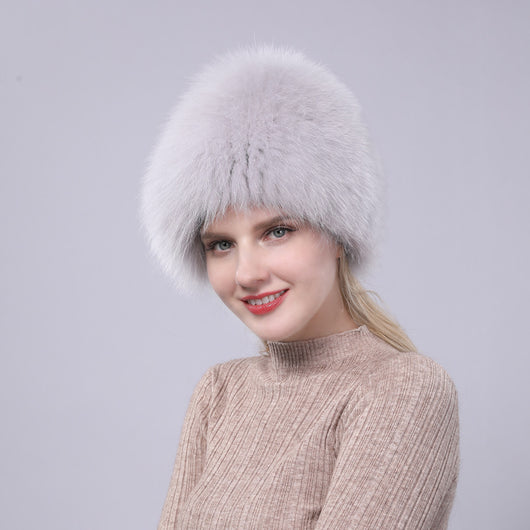 Gorro Tejido con Pelaje de Zorro - Protección Auditiva Cálida para Otoño e Invierno - Image 11