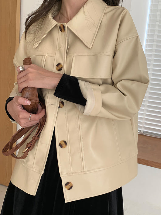 Chaqueta Corta de Cuero PU - Estilo Primavera y Otoño - Image 3