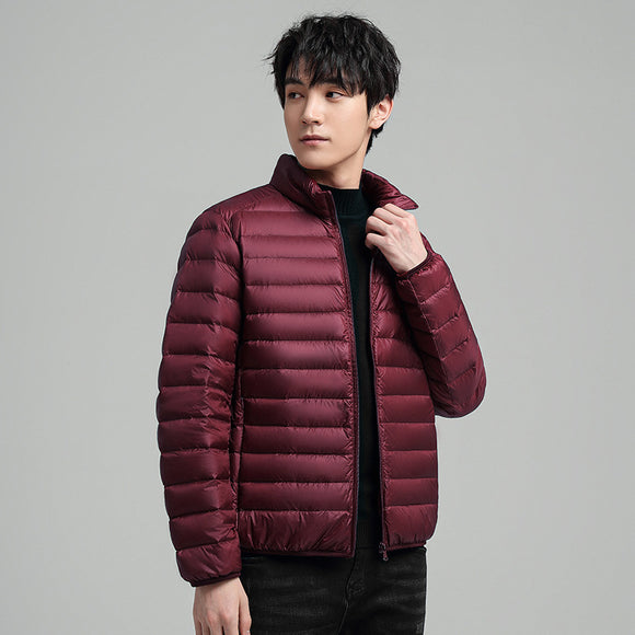 Abrigo de Algodón Slim Fit Talla Grande con Cuello Alto - Cálido y Elegante