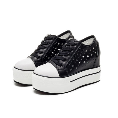 Zapatos Casuales con Plataforma de 9cm y Suela Gruesa Hueca - Image 8