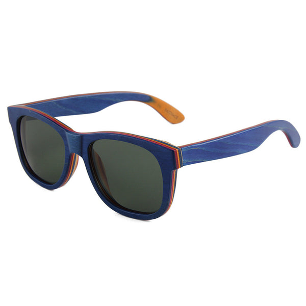Gafas de Sol Polarizadas con Montura Ovalada y Puente de Madera - Image 3