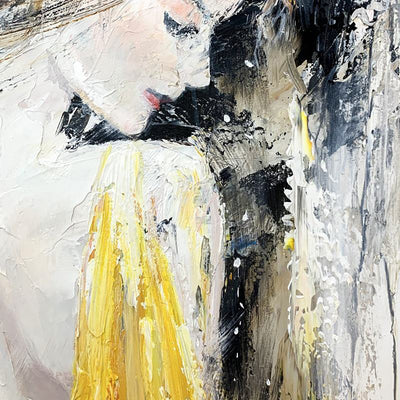 Cuadro Óleo Artesanal Mujer Elegante Moderna - Lienzo Texturizado sin Marco - Image 9