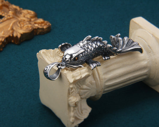 Dije de Plata Esterlina Dragón Saltador de Peces Diseño Personalizado Unisex - Image 11