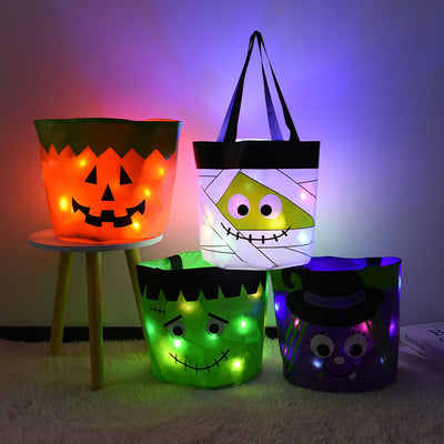 Bolsa Luminosa Multiengranaje para Dulces de Halloween