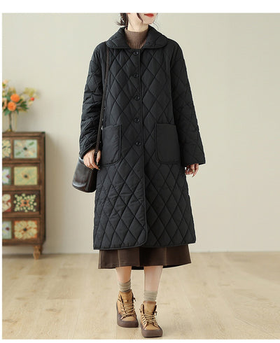Chaqueta Acolchada Negra Ajustada para Mujer - Algodón Térmico - Image 15