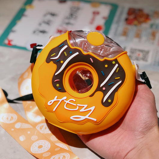 Botella de Agua Térmica Donut con Pajita - Diseño Redondo Portátil Hermético Tritan - Image 16
