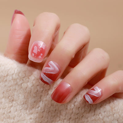 Uñas Postizas Almendradas Mate Brillante - Diseño Simple - Image 23