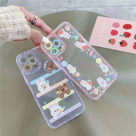 Funda para Celular con Diseño Adorable de Conejo y Oso Cartoon - Image 12