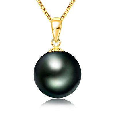 Collar de Perlas Negras Tahitianas 9-10mm Estilo Europeo Americano - Image 7