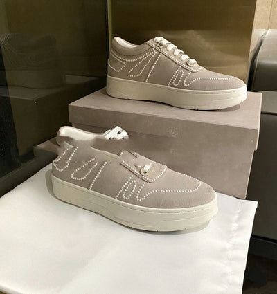 Zapatillas Deportivas Casual con Plataforma y Detalles de Perlas Blancas - Image 4