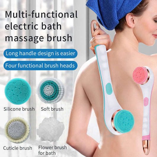Cepillo de Baño Eléctrico Recargable USB - Masajeador Dorsal 2 Velocidades