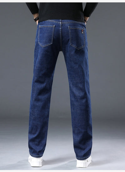 Pantalones Vaqueros Gruesos Forrados en Fleece para Hombre Talla Grande - Image 30