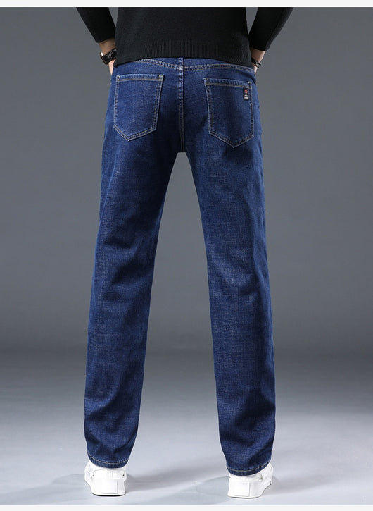 Pantalones Vaqueros Gruesos Forrados en Fleece para Hombre Talla Grande - Image 30