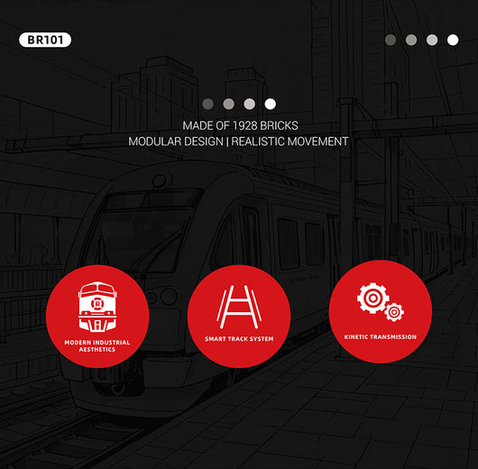 Tren a Vapor Modelo Estático - Puzzle de Bloques de Construcción - Image 9