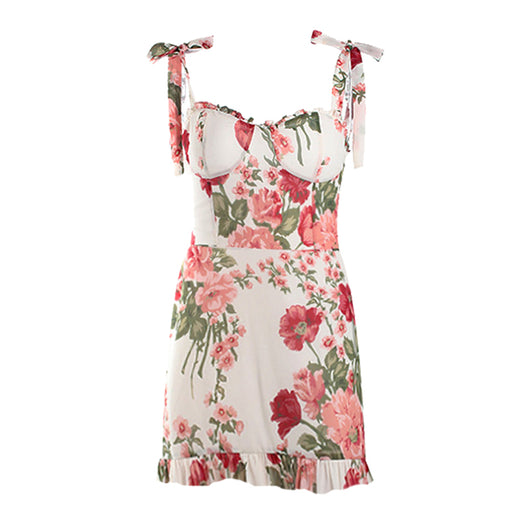 Vestido Strapless de Chifón Ajustado con Estampado Elegante - Image 10