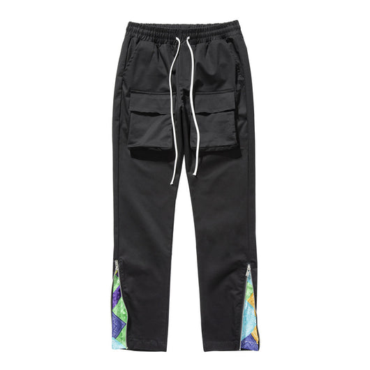 Pantalones Cargo Rectos con Múltiples Bolsillos Estampado Floral Cashew para Hombre - Image 18