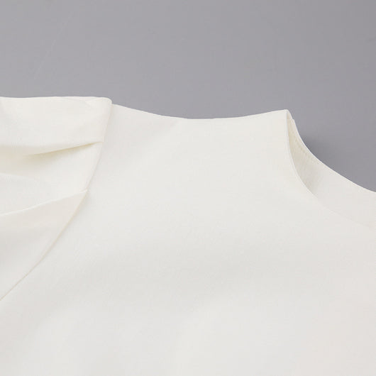 Vestido Ajustado de Cintura Alta con Mangas Abullonadas para Mujer - Image 13
