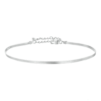 Tobillera de Plata Esterlina 925 Diseño Espina de Pescado Brillante - Image 4