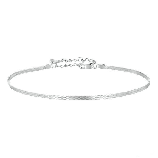 Tobillera de Plata Esterlina 925 Diseño Espina de Pescado Brillante - Image 4