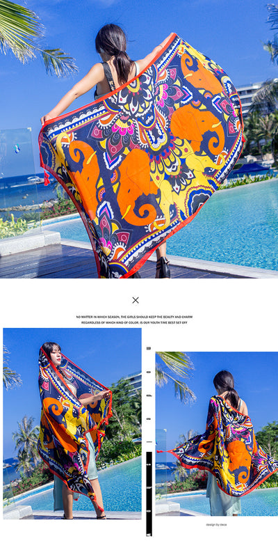 Bufanda Étnica Larga Estilo Coreano para Verano y Otoño - Image 42
