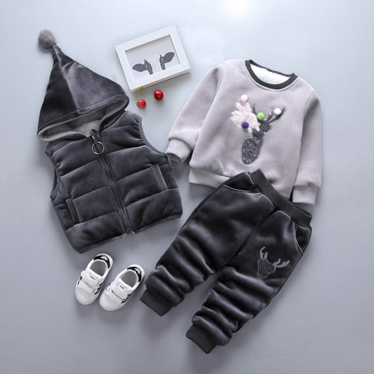 Conjunto Térmico Infantil de 3 Piezas para Niños - Ropa de Invierno Acolchada - Image 8