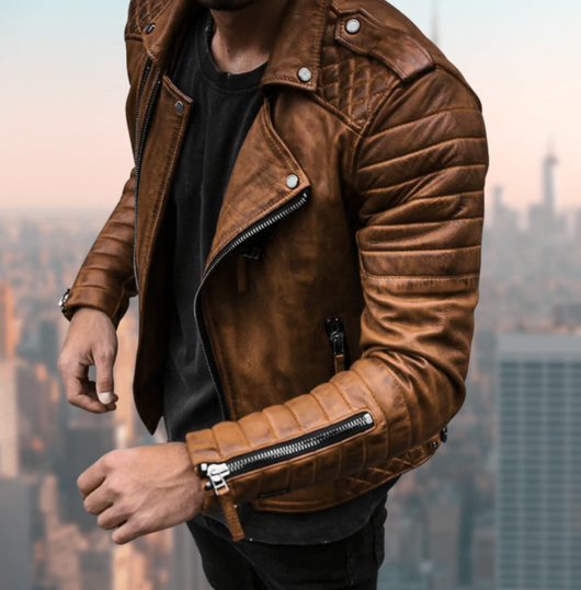 Chaqueta de Cuero PU Punk con Cuello Parado para Hombre - Image 6