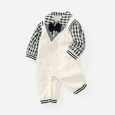 Jumpsuit Universitario Otoño para Bebé con Efecto Dos Piezas