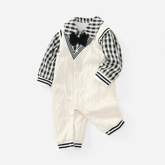 Jumpsuit Universitario Otoño para Bebé con Efecto Dos Piezas