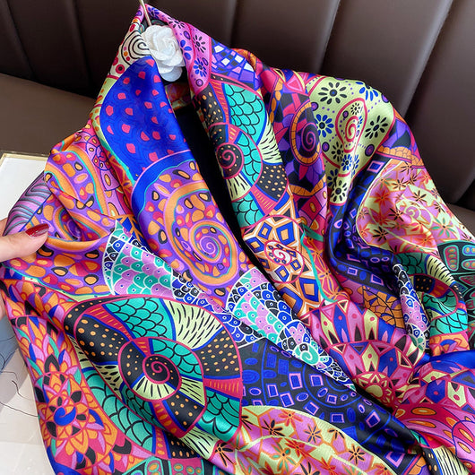 Toalla de Playa Larga para Mujer con Estampado Floral - Image 14