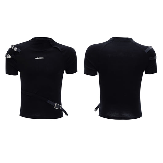 Camisa Slim Fit con Cuello Alzado y Detalle de Cinturón Metálico - Image 8