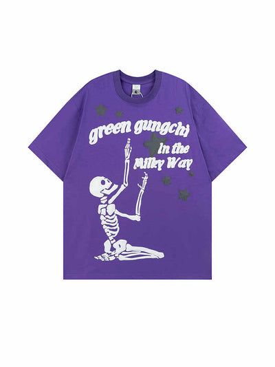 Camiseta Estampado Calavera Retro Americano - Image 9