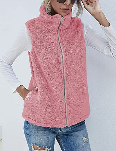Chaleco Acolchado sin Mangas con Cuello Alto y Cierre - Image 29
