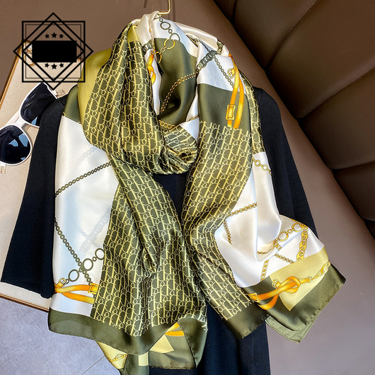 Foulard Ligero de Seda para Mujer - Bufanda Larga Elegante de Verano - Image 32