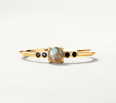 Anillo Corona Ajustable Plata 925 Chapado Oro con Zirconia 3A - Image 6